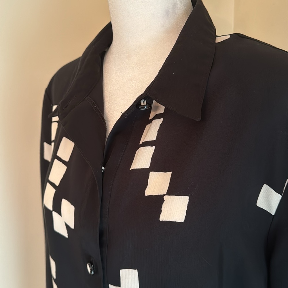 Vintage Peter Popovitch Graphic Button Down Blouse - Picture 3 of 15